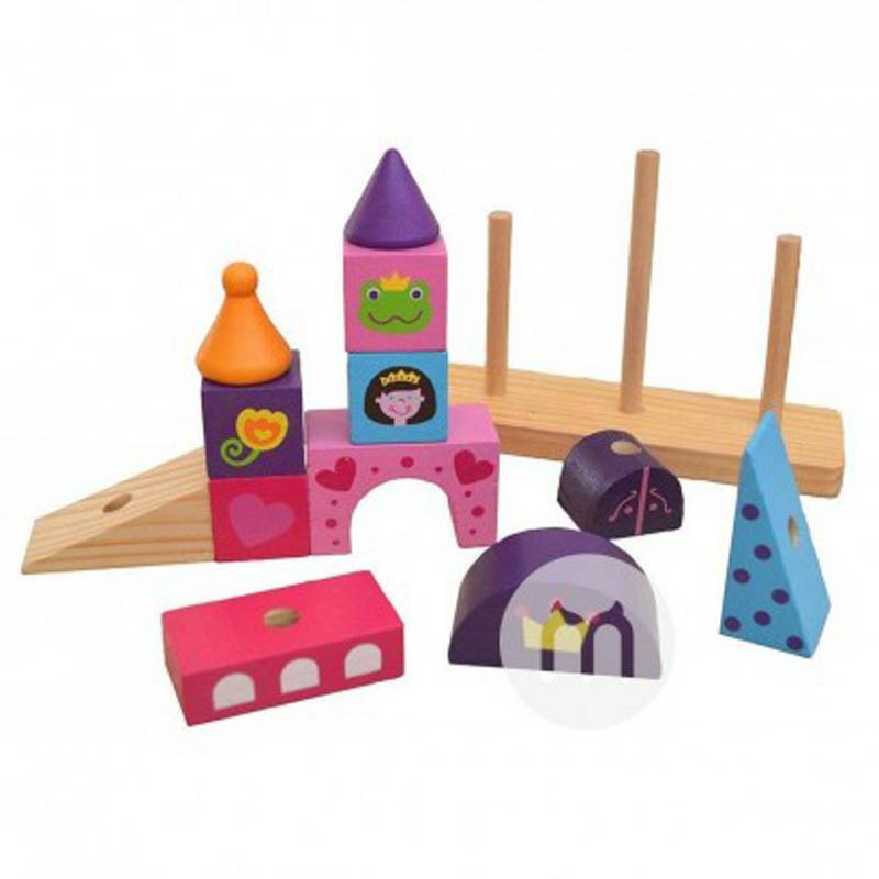 Tooky Toy Jerman Tooky Toy baby castle blok bangunan mainan versi luar negeri