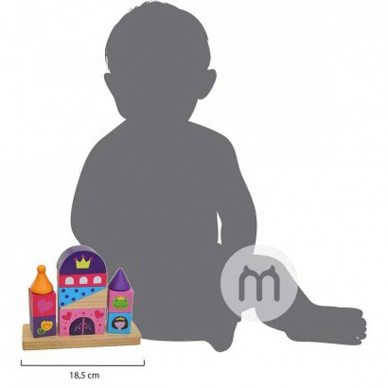 Tooky Toy Jerman Tooky Toy baby castle blok bangunan mainan versi luar negeri