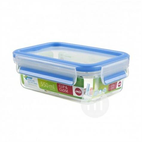 kotak makanan ringan plastik Jerman EMSA persegi dengan tutup 550ml ve...