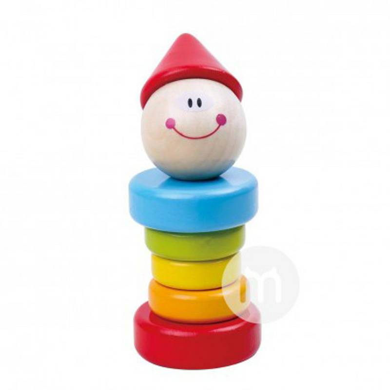 Tooky Toy Jerman Tooky Toy Baby Wooden Clown Doll Versi Luar Negeri