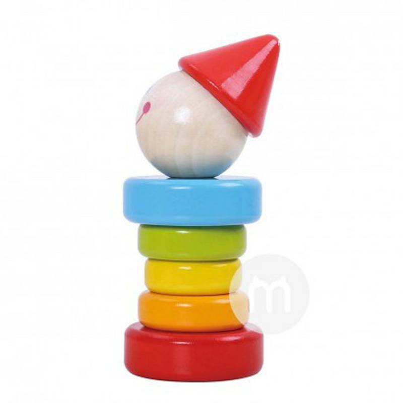 Tooky Toy Jerman Tooky Toy Baby Wooden Clown Doll Versi Luar Negeri