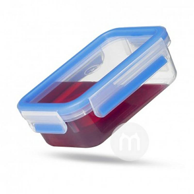 EMSA Jerman persegi kotak penyimpanan camilan plastik dengan tutup versi 1.2L di luar negeri