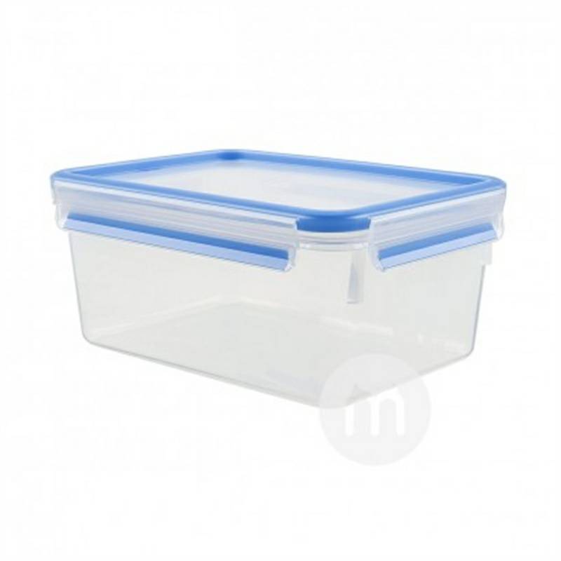 kotak makanan ringan plastik EMSA Jerman persegi dengan tutup kotak segar versi 2.3L luar negeri