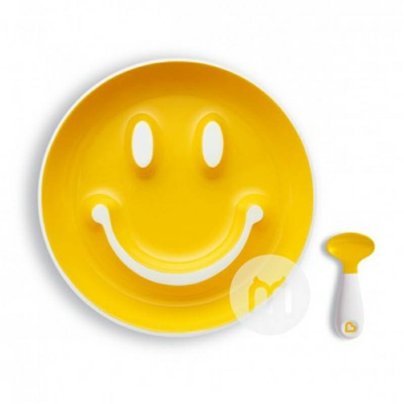 Munchkin Amerika bayi anak pelatihan piring makanan tambahan sendok set versi luar negeri