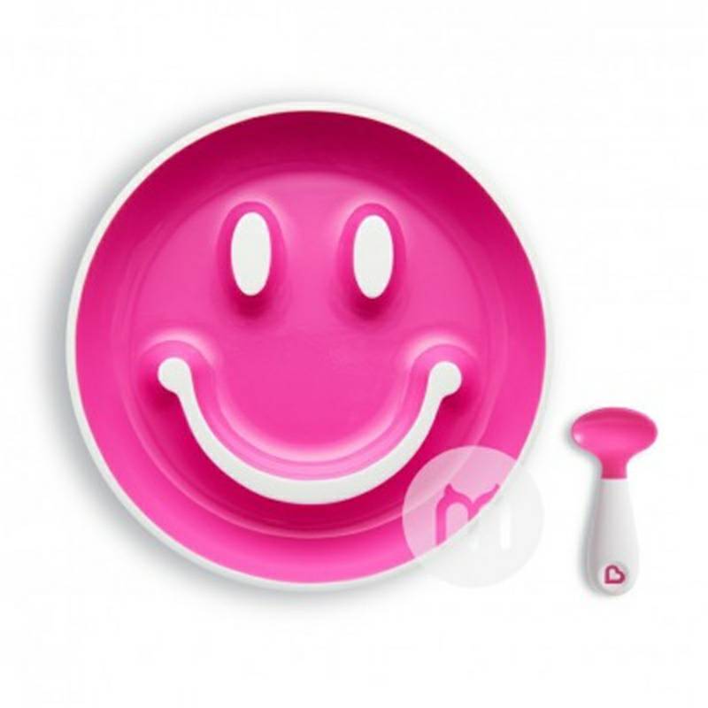 Munchkin Amerika bayi anak pelatihan piring makanan tambahan sendok set versi luar negeri