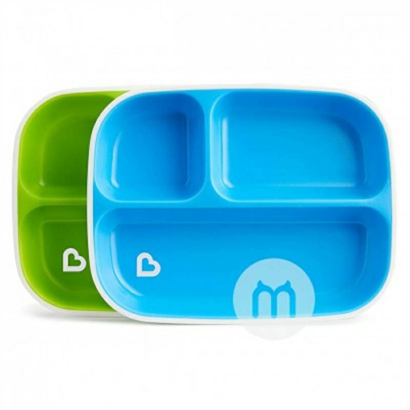Munchkin American baby square mangkuk makan-piring tahan-air-mangkok sendiri set versi luar negeri