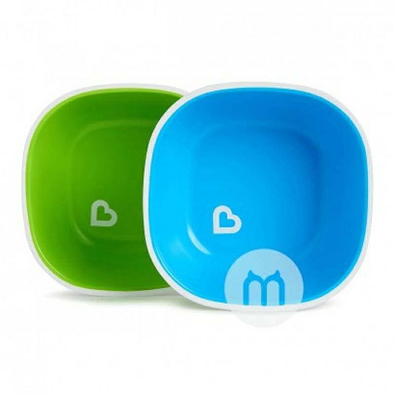 Munchkin American baby square mangkuk makan-piring tahan-air-mangkok sendiri set versi luar negeri