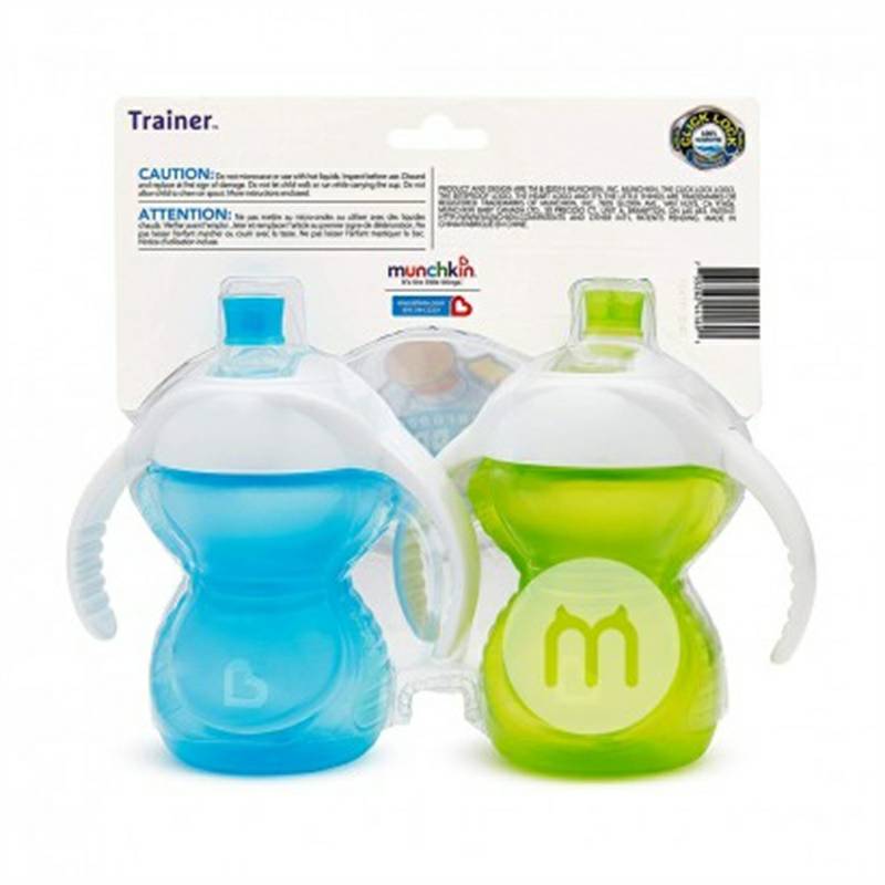 Munchkin Amerika Serikat anti bocor pelatihan minum cup duckbill dengan pegangan 207ml dua edisi luar negeri