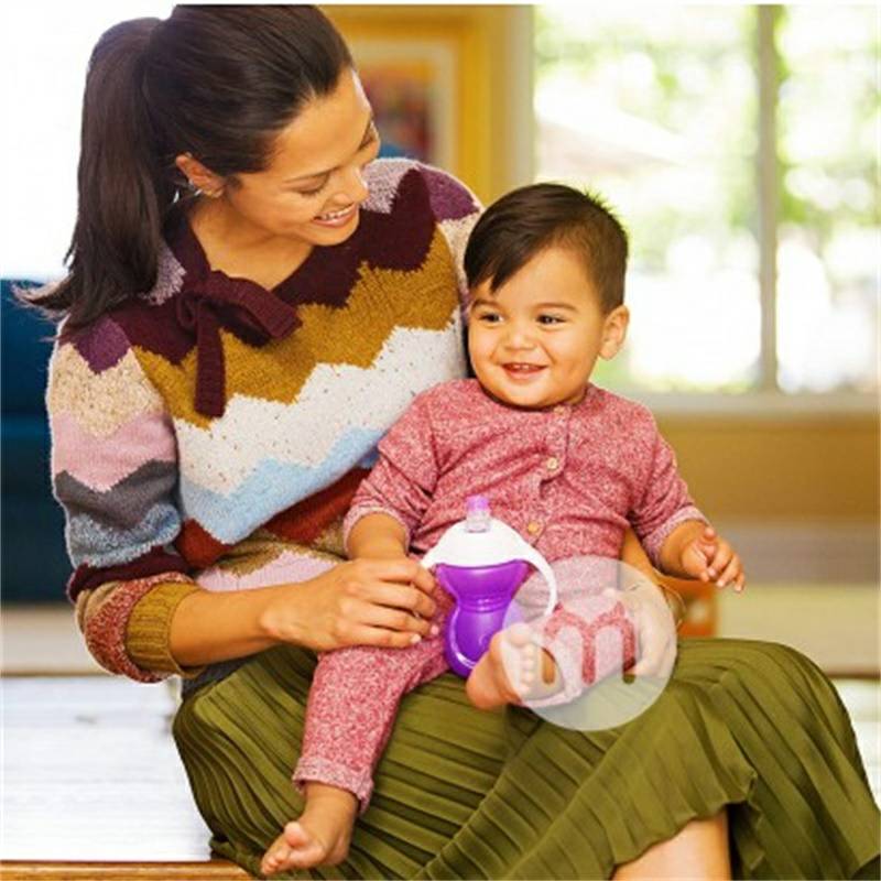 Munchkin Amerika Serikat anti bocor pelatihan minum cup duckbill dengan pegangan 207ml dua edisi luar negeri