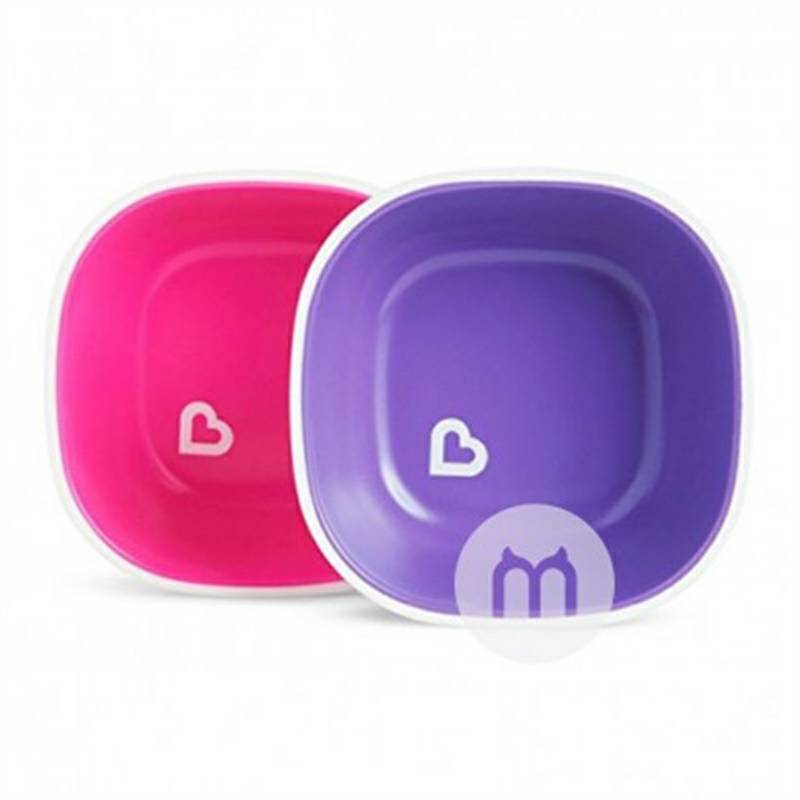 Munchkin American baby square mangkuk swasembada makan 2 bungkus versi luar negeri