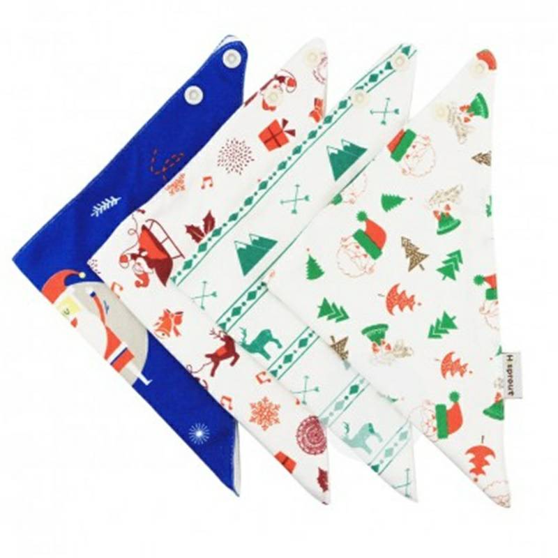 Hisprout American Hisprout Baby Triangle Scarf Four Pack Versi Luar Negeri