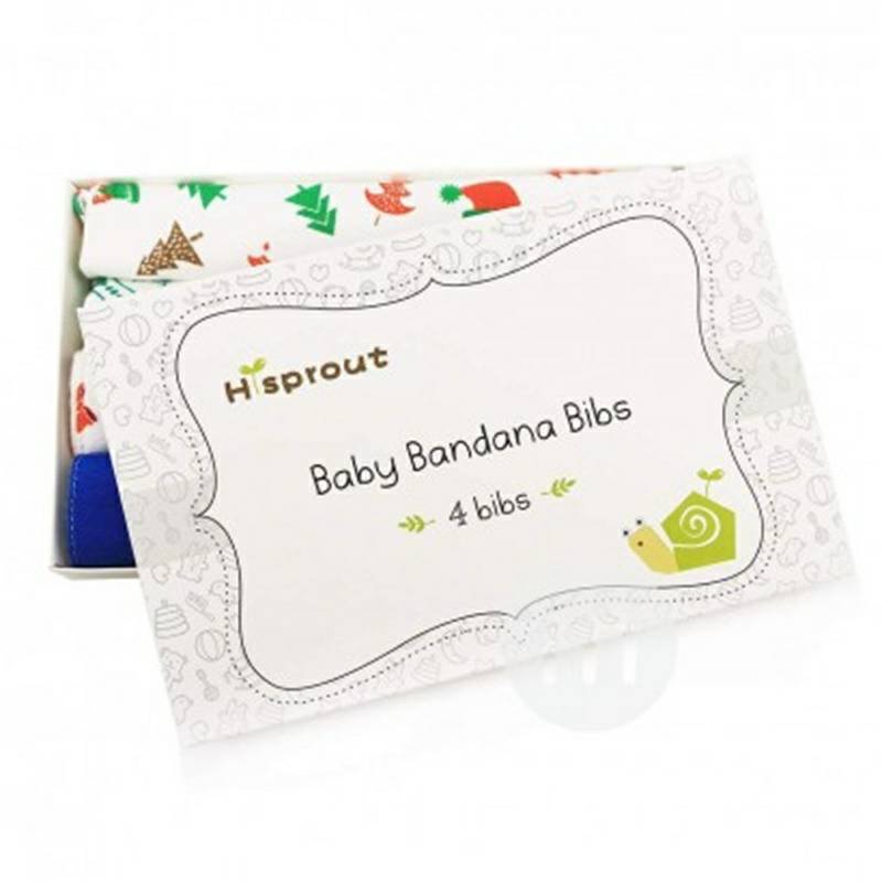 Hisprout American Hisprout Baby Triangle Scarf Four Pack Versi Luar Negeri