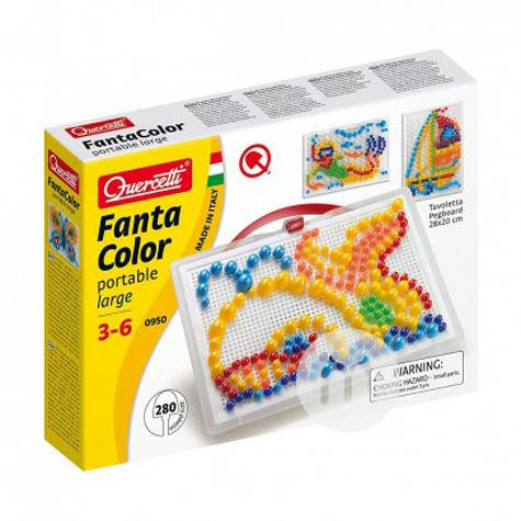 Quercetti Italian Mushroom Nail Puzzle Mainan Anak-anak dengan Keranja...