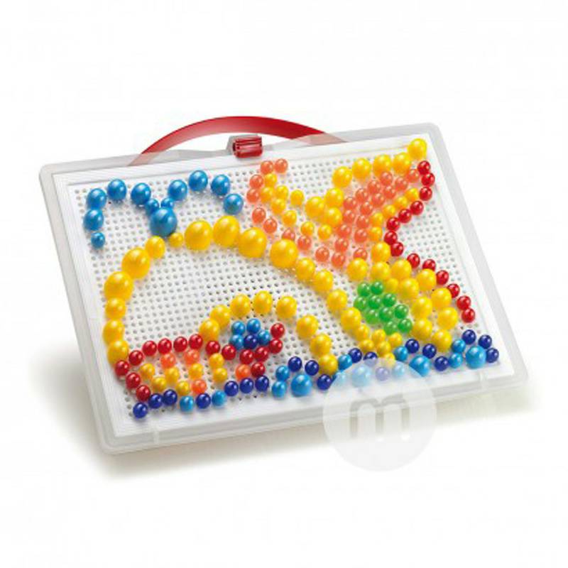 Quercetti Italian Mushroom Nail Puzzle Mainan Anak-anak dengan Keranjang Penyimpanan 0950 Versi Luar Negeri