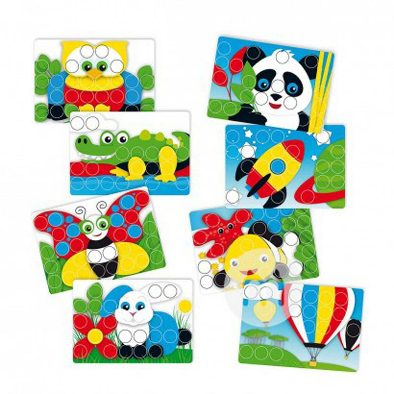 Puzzle Kuku Jamur Italia Quercetti untuk Anak-anak 4206 Edisi Luar Negeri