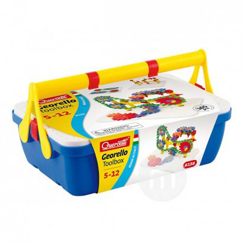 Quercetti Italia portabel kombinasi perangkat ejaan blok mainan 6138 versi luar negeri