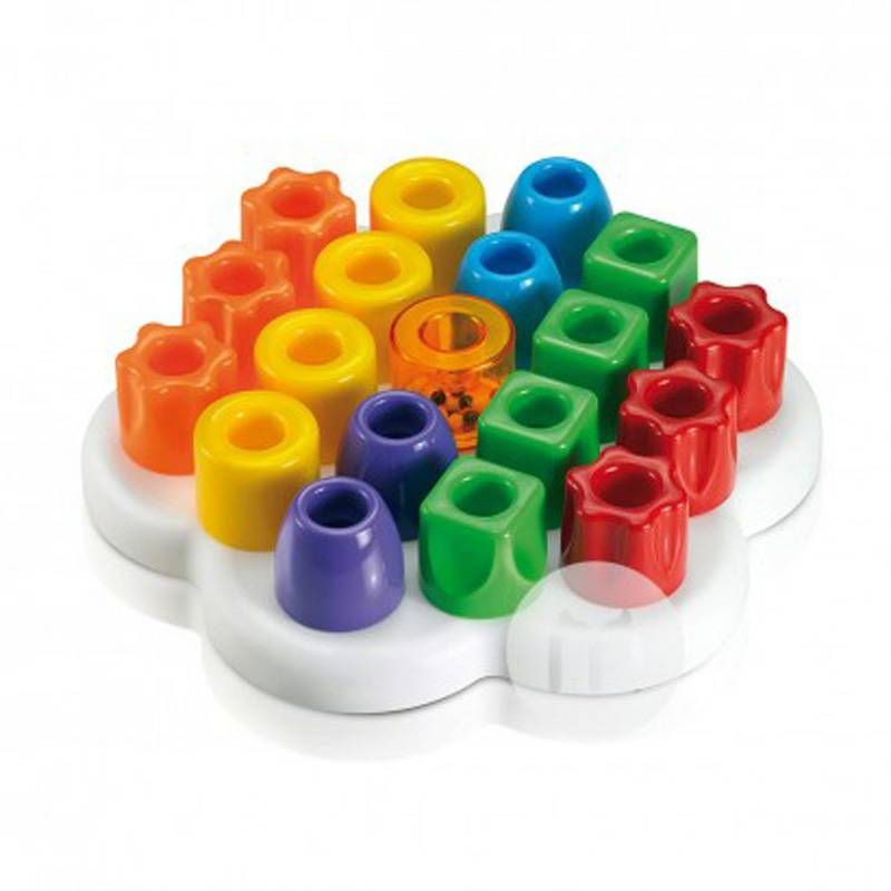 Quercetti Italia anak-anak bunga piring ejaan kuku pendidikan awal puzzle blok bangunan mainan 4160 versi luar negeri