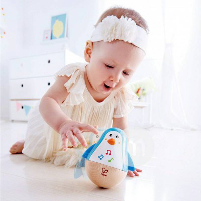 Hape Jerman Hape Musik Penguin Tumbler Mainan Versi Luar Negeri