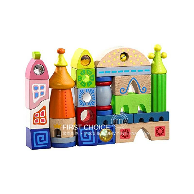 HABA Jerman Sevilla kayu model anak-anak blok bangunan model luar negeri