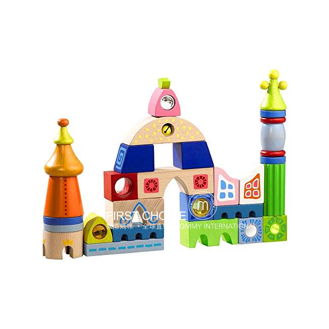 HABA Jerman Sevilla kayu model anak-anak blok bangunan model luar negeri