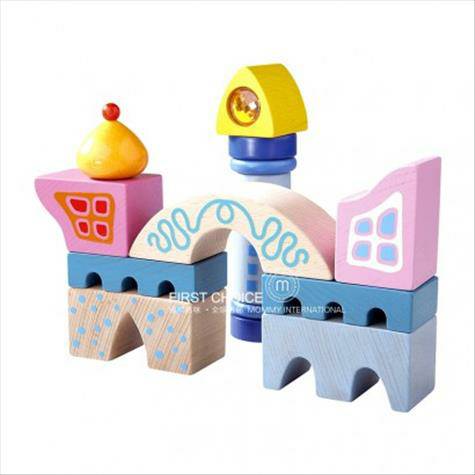 HABA Jerman Sakrada anak-anak kayu blok bangunan model kastil di luar ...