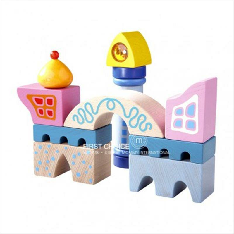HABA Jerman Sakrada anak-anak kayu blok bangunan model kastil di luar negeri