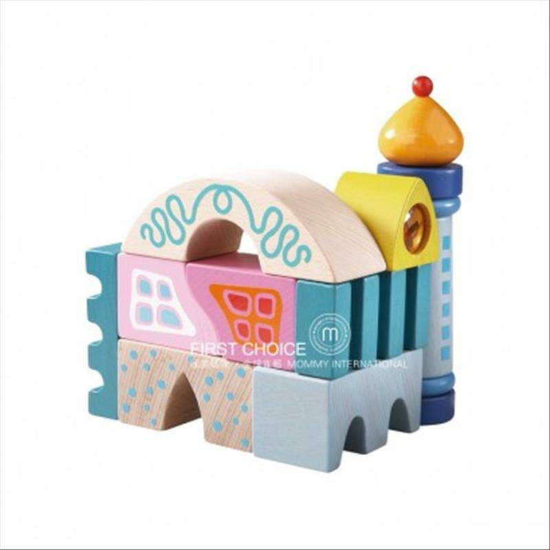 HABA Jerman Sakrada anak-anak kayu blok bangunan model kastil di luar negeri