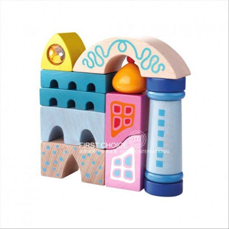 HABA Jerman Sakrada anak-anak kayu blok bangunan model kastil di luar negeri