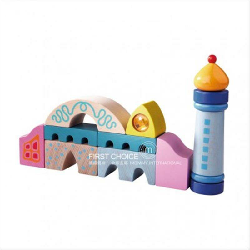 HABA Jerman Sakrada anak-anak kayu blok bangunan model kastil di luar negeri