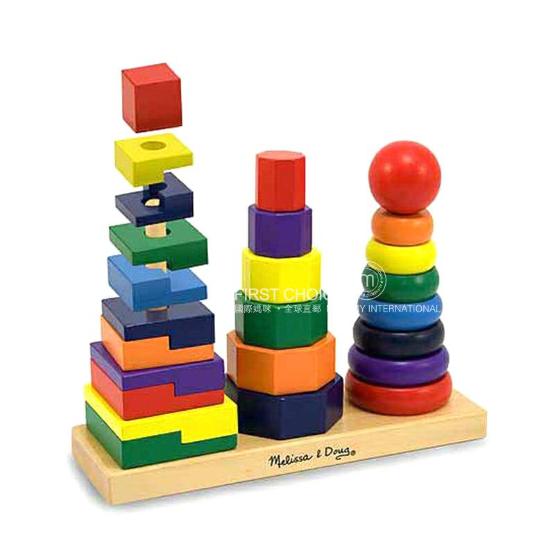 Melissa & Doug US Geometric Building Blocks Overseas Edition