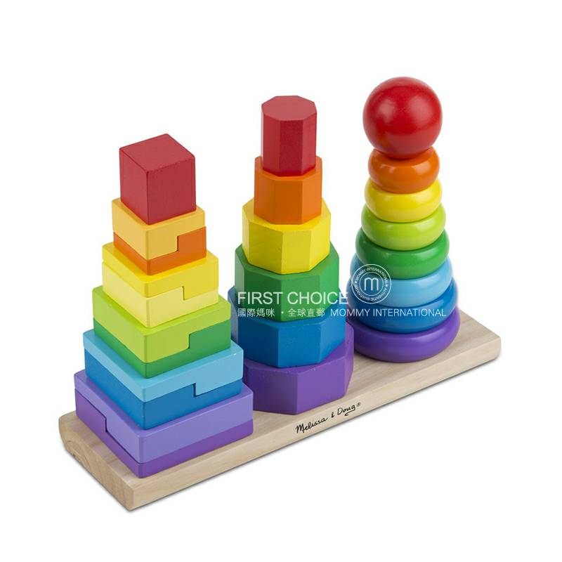 Melissa & Doug US Geometric Building Blocks Overseas Edition