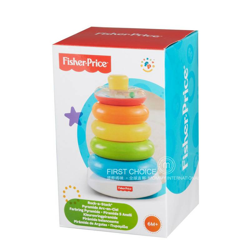 Fisher Price Piramida Cincin Warna Amerika Versi Luar Negeri