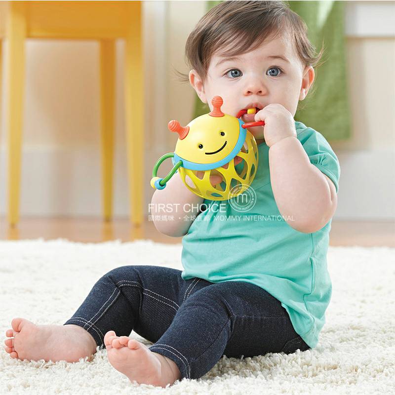 SKIP HOP Amerika mainan bayi bola gum tangan rattle bayi bola tangan versi luar negeri