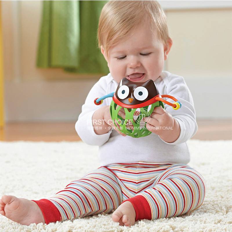 SKIP HOP Amerika mainan bayi bola gum tangan rattle bayi bola tangan versi luar negeri