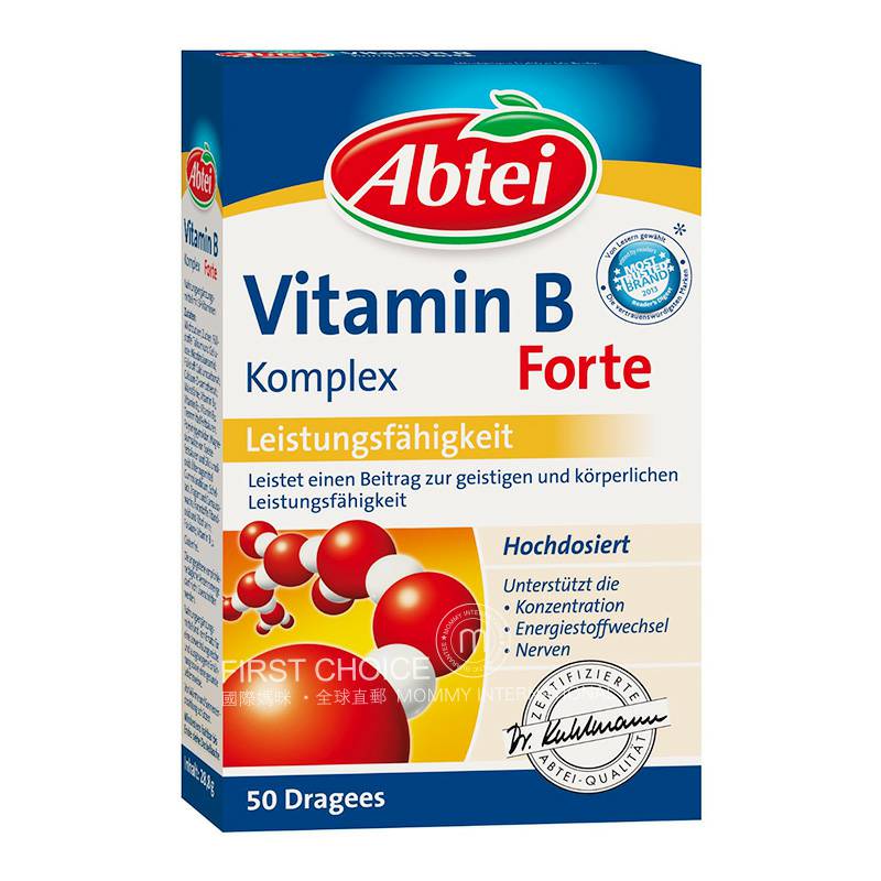 Abtei German Multivitamin B Group Dilapisi Gula Tablet Versi Luar Negeri