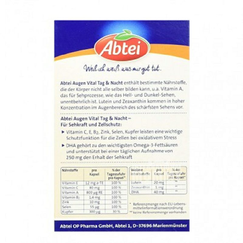 Abtei Kapsul Perawatan Mata Lutein Edisi Luar Negeri