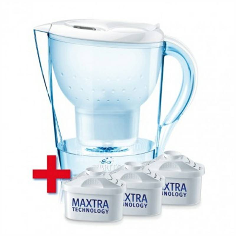 BRITA Filter ketel putih Jerman dengan 3 elemen filter versi luar negeri