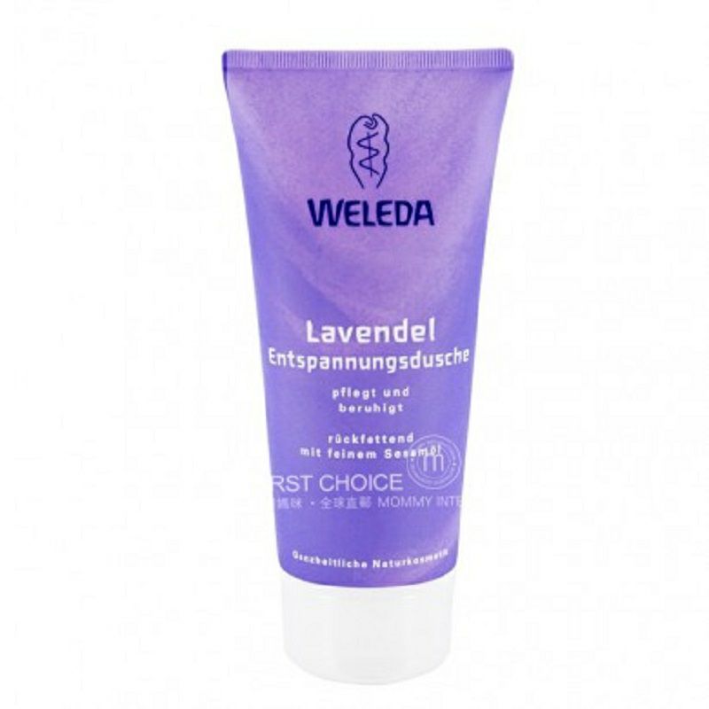 WELEDA German Natural Lavender Soothing Gel Mandi yang Menenangkan untuk Wanita Hamil Versi Luar Negeri