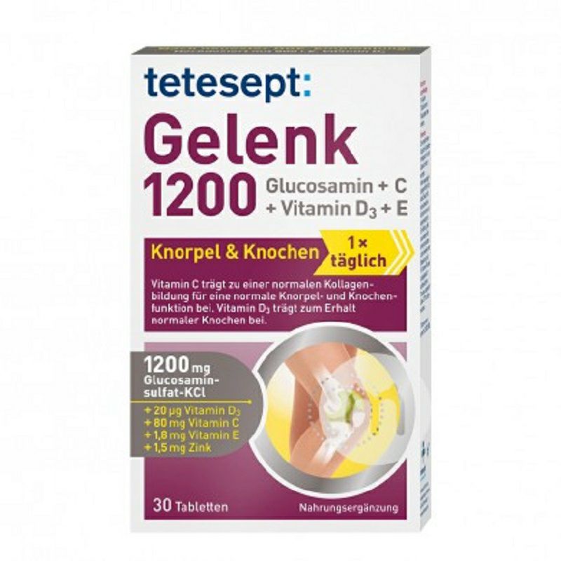 Tetesept Germany Gelenk 1200 Glucosamine Bone Joint Knee Nutrition Tablet Versi Luar Negeri