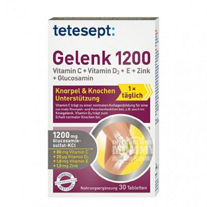Tetesept Germany Gelenk 1200 Glucosamine Bone Joint Knee Nutrition Tablet Versi Luar Negeri