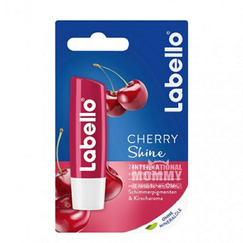 Labello Jerman Red Cherry Pelembab Balsem Bibir Cerah * 2 Versi Luar Negeri