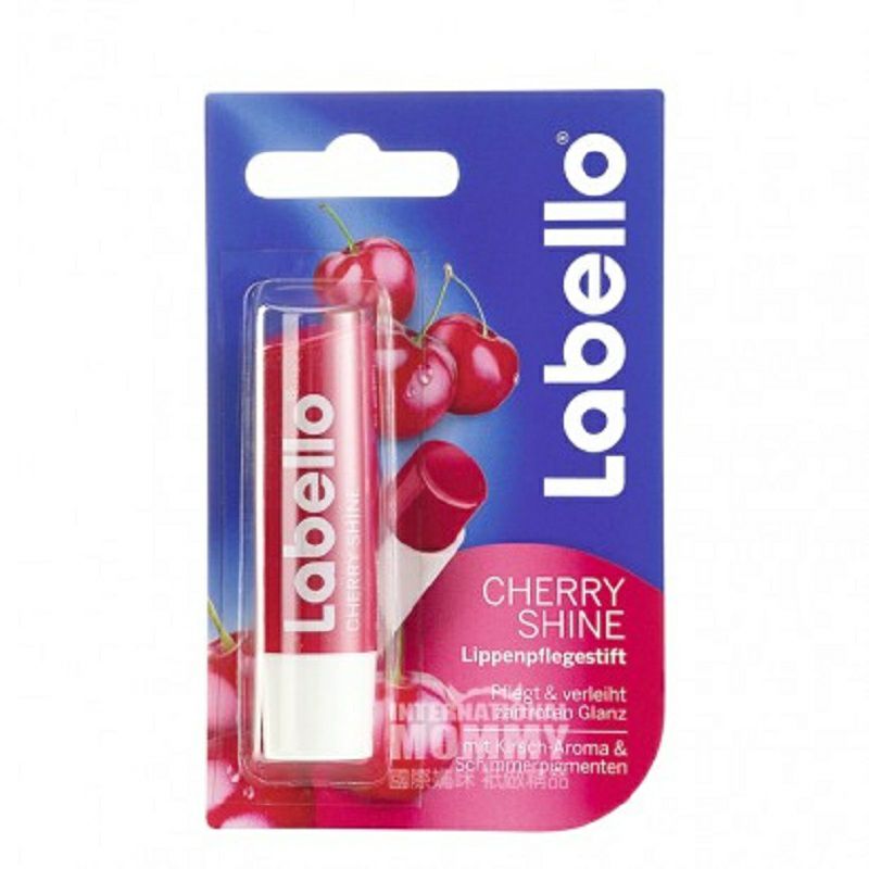 Labello Jerman Red Cherry Pelembab Balsem Bibir Cerah * 2 Versi Luar Negeri
