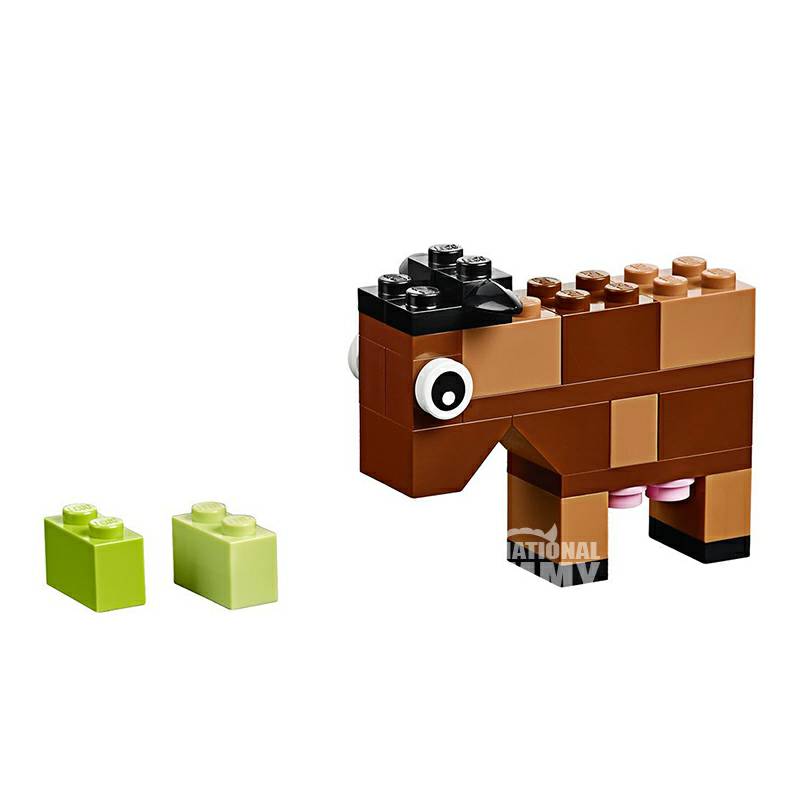 LEGO Denmark blok bangunan partikel besar mainan klasik kreatif kotak blok bangunan versi luar negeri