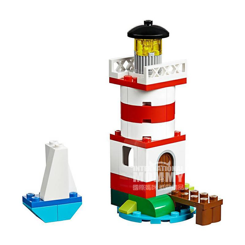 LEGO Denmark blok bangunan partikel besar mainan klasik kreatif kotak blok bangunan versi luar negeri