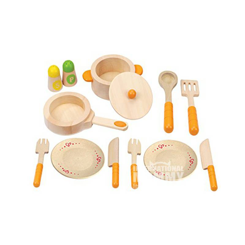 Hape mainan peralatan makan versi Jerman di luar negeri