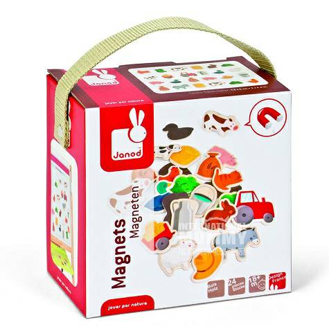 Janod French farm tema ubin kayu versi luar negeri