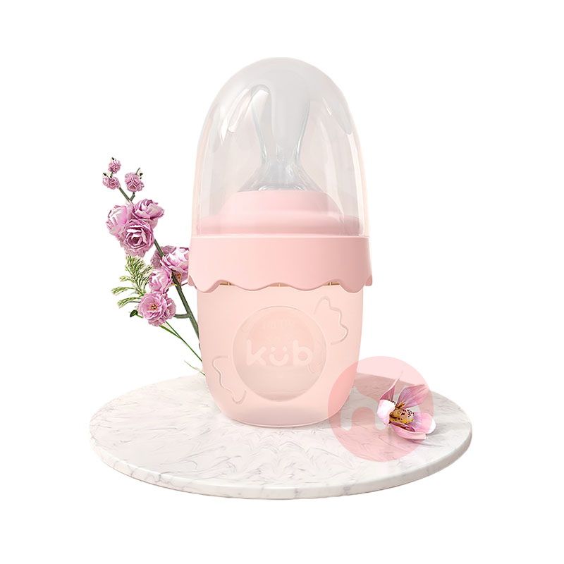 KUB baby rice sereal sendok botol susu silikon meremas sendok makan