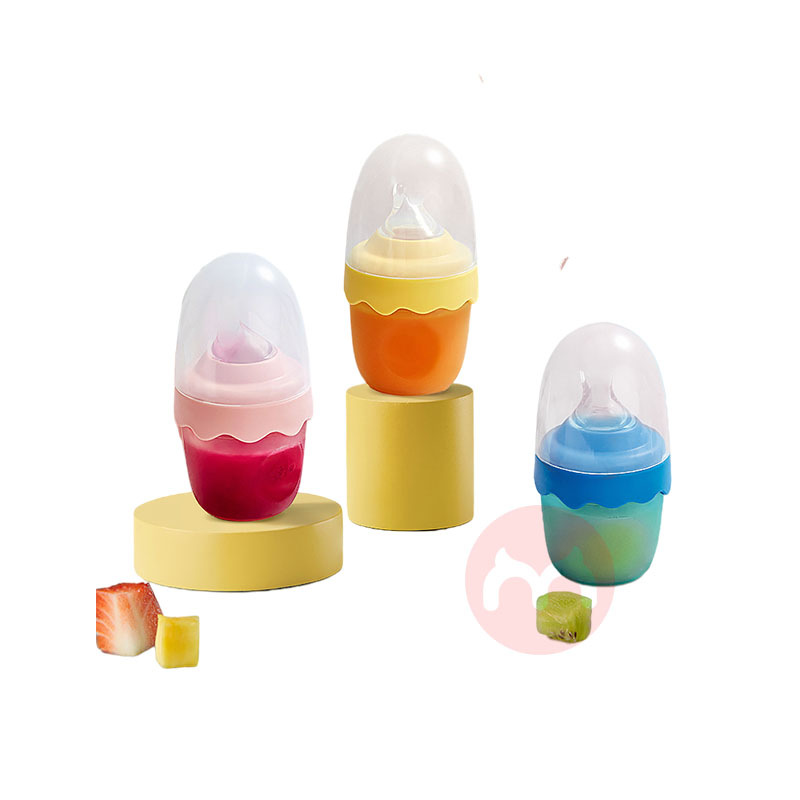 KUB baby rice sereal sendok botol susu silikon meremas sendok makan