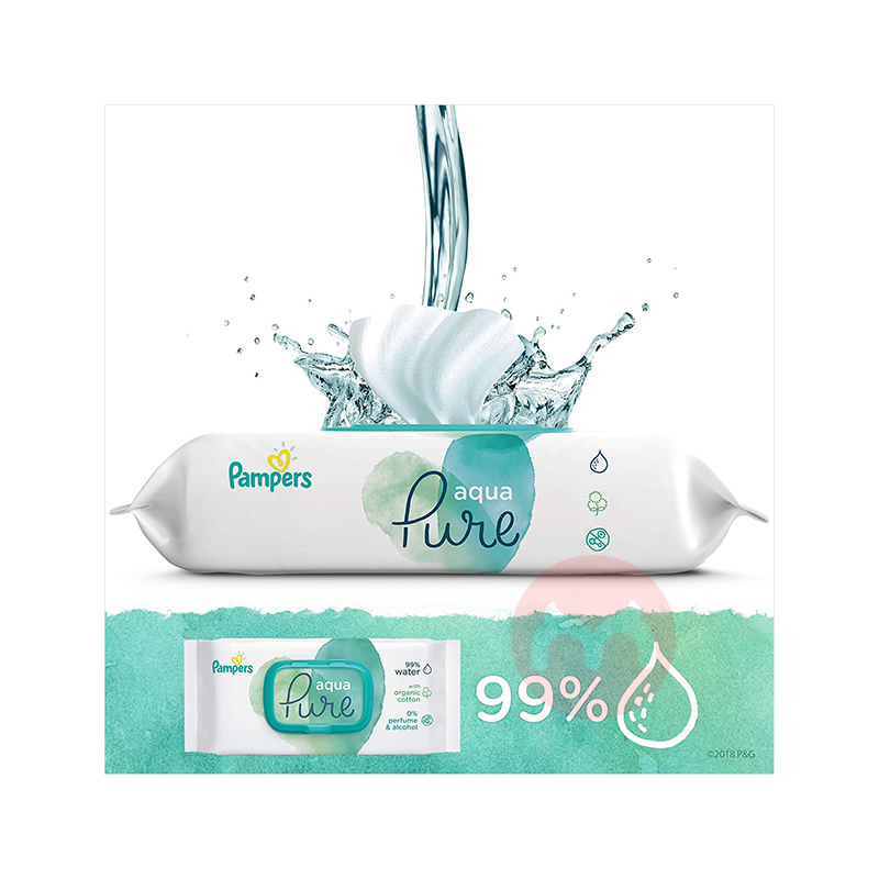 Pampers Pure Water Baby Wipes Asli Luar Negeri