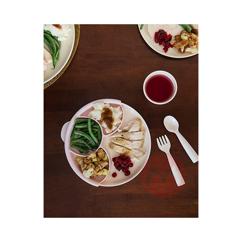 Miniware American Miniware Natural Polylactic Acid Dibagi Piring Makan Set Lokal Luar Negeri Asli